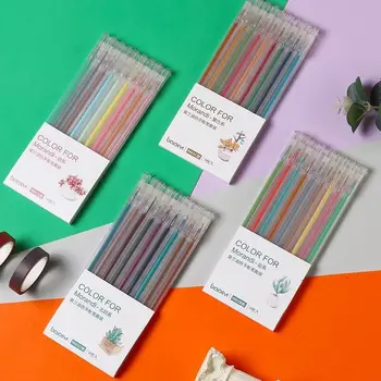 9 Color Gel Pens Set Student Notes Notebook Stationery Morandi School Supplies Diary Supplies Cute Ideas