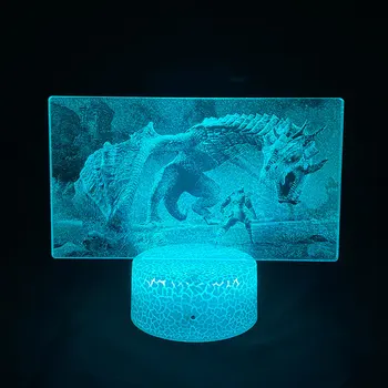 Monster Hunter 3D Pilt Lamp Nutikas Telefon Kontroll 16-värvi Kaugjuhtimispult Magamistuba Teenetemärgi ja Mängud Fännid Sünnipäeva Kingitus