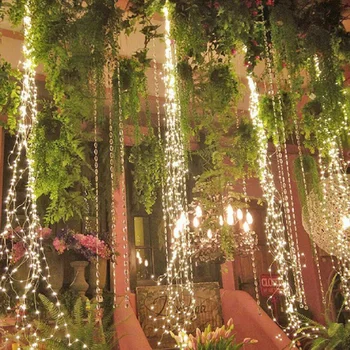 100LED/200LED Päikese Viinapuude Tuled vasktraat Juga LED Haldjas String Tuled Jõulud Pulmapidu Holiday Tree Teenetemärgi