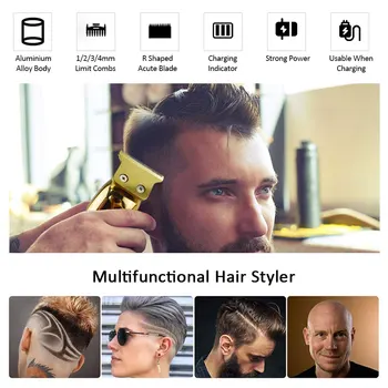 Meeste juukselõikusmasinad Juhtmeta Beard Trimmer Soeng Grooming Kit Veekindel Laetav Electric Hair Cutting Tools Meestele, Lastele