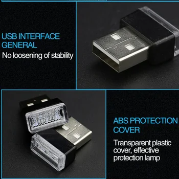 Uus auto LED Light USB Atmosfääri Valguse Hyundai solaris aktsent i30 ix35 i20 elantra santa fe tucson getz