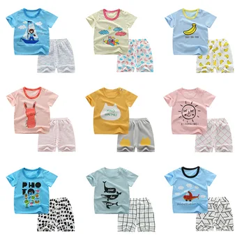 Vastsündinud Beebi Poiste Pidžaama Komplekt Puuvill Sleepwear Tüdruk Cartoon Pidžaamad Lastele Nightwear Laste Riided Väikelapse Varustus
