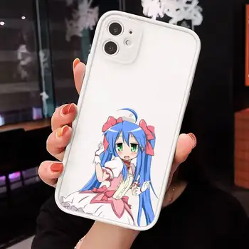 Izumi Konata cute cartoon tüdruk Telefoni Juhul matt läbipaistev iphone 7 8 11 12 plus mini x xs xr pro max kate