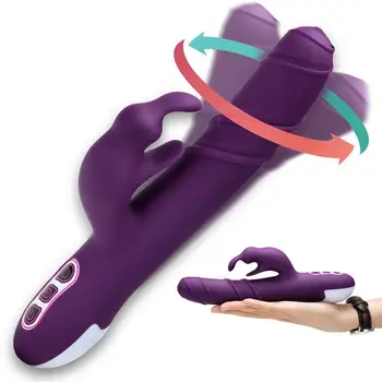 Pöörlev Küülik Vibraator G-Spot Vibraator Dildo Naistele 3 Tugev 360 Kraadi Pöörlev ,Isikliku Kliitori Vibraator Sex Mänguasjad