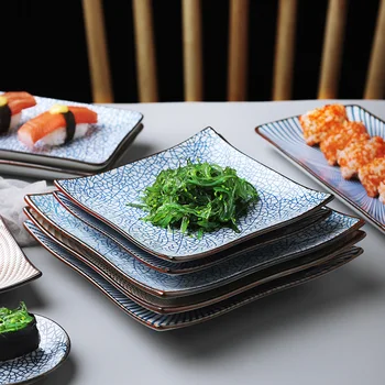 9.8 tolline Jaapani Stiilis Õhtusöök Keraamiline Plaat Sushi Plaat Kala Õhtusöögid Ristküliku Leibkonna Dinnerware Teenindavad Plaadid