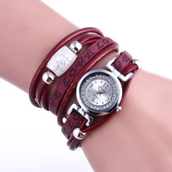 Uued Luksus Nahast Armastuse Märk Naiste Käevõru Watch Naiste High-End Mood Quartz Watch enimmüüdud 2021