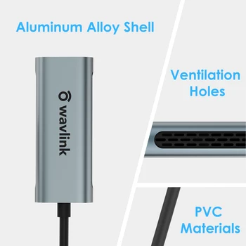 Wavlink USB-C 2,5 G Ethernet Adapter 2500 mbit / s) USB Type-C Dual Band LAN Adapter Sülearvuti Macbook Pro Windows/MAC OS