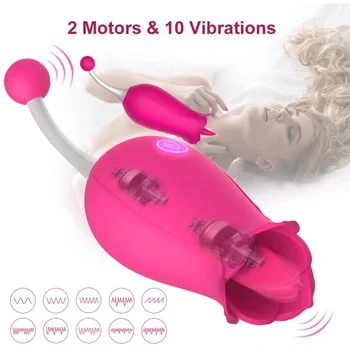 Topelt Mootorid roosa Silikoonist Vibraator on Veekindel G-Spot Kliitori Stimulaator Täiskasvanud Sugu Mänguasjad naise Tupe massager Laetav