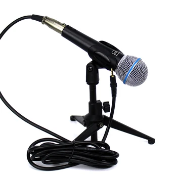 Professionaalne Kaasaskantav Cardioid Dünaamiline Juhtmega Mikrofon, 3.5 mm Pistikuga Mikrofoni Seista Beta58a Arvuti PC KTV Karaoke Süsteemi Mikser