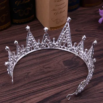 Luksus Tüdrukud Rhinestone Ehted Crystal Crown Lapsed Headdress Printsess Tiaras Peapael Sünnipäeva Kõnniteed Juuksed Tarvikud VL
