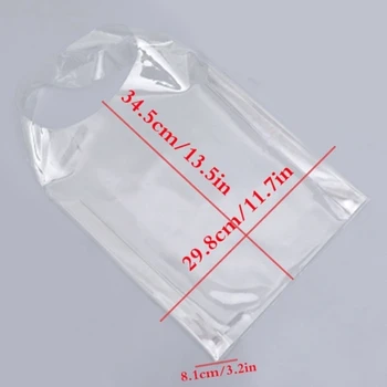1tk Plastikust Pvc ostukott Totes Läbipaistev Pu Selge Holograafiline Käekott