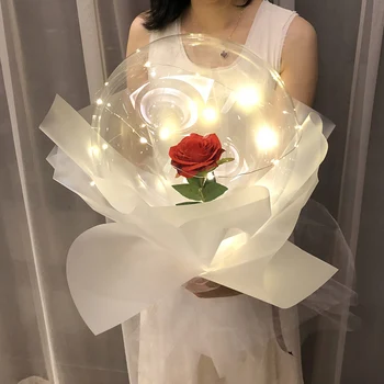 Romantiline LED Light Rose Kimp Õhupalle Hõõguv Helendav ystävänpäivä Kingitus