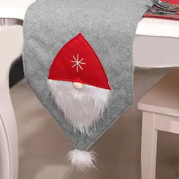 Cartoon Näota Mannekeeni Jõulud Tabel Lipu Linane Laudlina Table-Runner Home Christmas Decoration