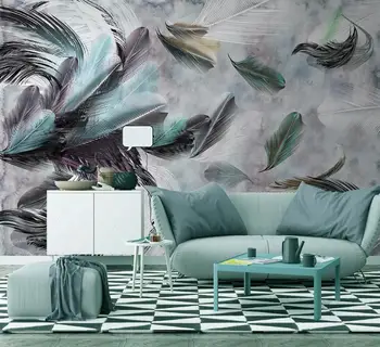 Beibehang de papel parede Kohandatud kaasaegse tapeet põhjamaade minimalistlik värske akvarell sulg magamistuba taust seina-paber