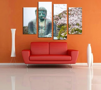 HD Trükitud Kivi Buddha mägi ja lilled Maali Lõuendile Printida tuba decor prindi plakat pilt lõuend Tasuta kohaletoimetamine F18877