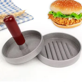 Hot Kõrge Kvaliteediga Alumiiniumist Ring DIY Hallituse Burger Meat, Vajutage Hamburger Plastikust Käepide Manual Non-stick Kattega