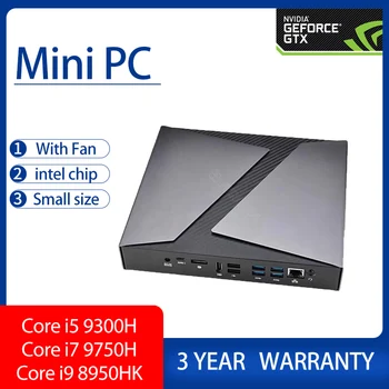 9. Gen mängude mini pc i7 9750H Windows 10pro GeForce 4G dual graphics 2*DDR4 64GB lauaarvuti HDMI-DP-4k HDR WiFi