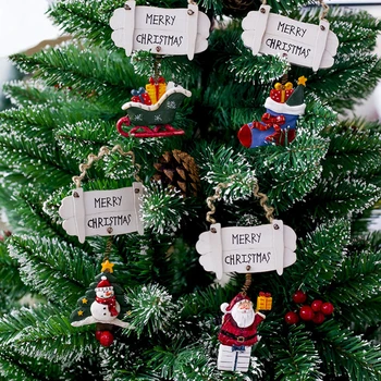 Loominguline Värvitud Vaik Ripatsid, Puidust Märk Xmas Tree Rippuvad Decor Partei Uus Aasta Sünnipäeva Jõulud Kingitus Lastele
