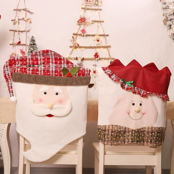 1 Tk Xmas Santa Claus Köök, Söögituba söögilaud Tool tagakaas jõulukaunistused Kodu
