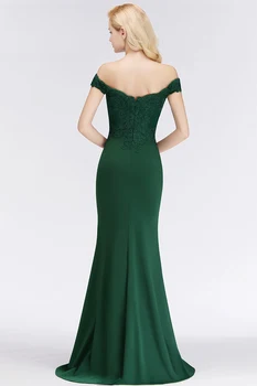 34 Värvid Custom Made Merineitsi Pits Õhtul Pikk Kleit, Formaalne Pool Kleit Elegantne Maha Õla Applique rüü de iltamat