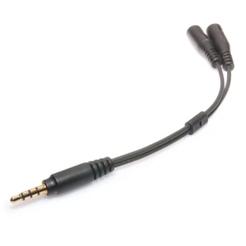1tk 3.5 mm stereo audio meeste ja 2 naiste peakomplekt mic splitter cable adapter konverteerimise line combo kõrvaklappide/mikrofoni sadam