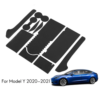 11Pcs Värava Ava Pad Tesla Model X S Lisatarvikud Interjöör Non-Slip Anti Tolmu topsihoidja Lisab