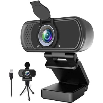 Veebikaamera 1080P Full HD Fikseeritud Fookus PC Kaamera, Web Kaamera, Mikrofon Kate Statiivi Kaamera PC Arvuti ja Sülearvuti
