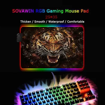 MRGLZY RGB mitte-tõsta arvuti laua matid suur mängude hiirepadjad 40x90cm LED värv veekindel xxl mouse pad kummist tabel tekk