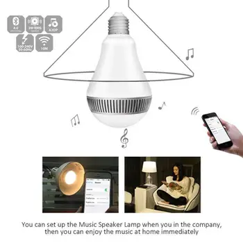 E27 Lamp Smart LED Lamp 2-in-1 Wireless Bluetooth 4.0 Kontrolli RGB-Värv Muusika Kõlar Taimer LED Pirnid