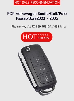 CN001007 Järelturu Volkswagen flip Remote Key Kontrolli FOB 3 Nuppu Smart Key 48 Kiip P/N 1 JO 959 753 DA