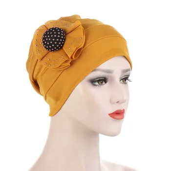 2021 Uus Elastne Mood Turban Müts Tahked Värvi Naiste Lill Headscarf Kapoti Sisemine Hijabs Ühise Põllumajanduspoliitika Moslemi Hijab Femme Wrap Pea Wrap