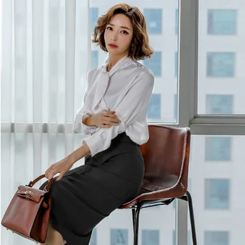 2021 Uus Office Lady Kõrge Vöökoht Pliiats Seelik Naiste Elegantne Slim Bodycon Äri Vabaaja Seelik, mille Tiivad Midi Seelik Naine