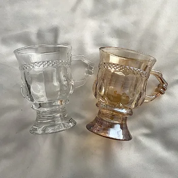 1tk 125ml Mini Vintage Tee Tassi Hommikusöök Piima Seadekäepide Cup Romantiline Kohvi Kruus Mahla Klaasi Drinkware Cup 9x11cm
