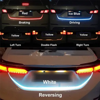 1.2 m RGB 12V Voolu Tüüp LED Auto Tagaluugi Riba Veekindel Piduri Sõidu suunatule Car Styling, 4 Värvi