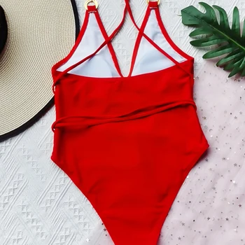 Naiste Värviga Ühes tükis Ujumistrikoo Sexy Bikini, Must, Punane Supelrõivad Naine Pilduma Suvel Beachsuit