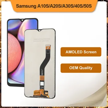 OEM Samsung Galaxy A10S A20S A30S A40S A50S AMOLED LCD Puutetundlik Ekraan Koos Raami Kokkupanek Ei Surnud Piksleid Ei Varjud