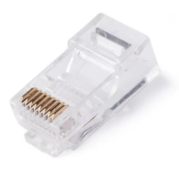 100TK Crystal 8P8C RJ45 Modular Plug CAT6 võrgukaabel Pesa Cat6 Rj 45 Etherneti Kaabli Pistikud Juhid