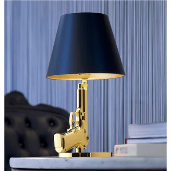Disainer põrandalambid Galvaniseeritud relv ak47 lambi Disain Laua Decor Kuld, hõbe põranda lamp Loominguline Metallist Lugemise lugemislamp