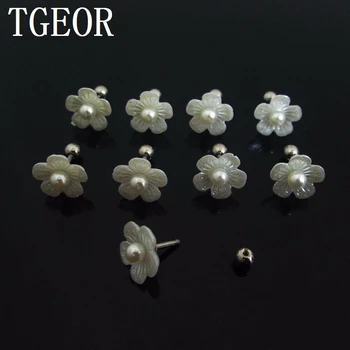 Hiljuti 1 paar 16G valge flower Pearl tragus augustamine ear stud