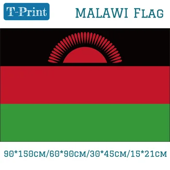 90*150cm/60*90cm Malawi Riigi Lipu 3x5ft Rippuvad Lipu Polüester 100d 30*45cm/15*21cm