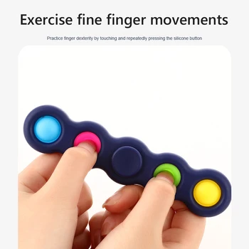 Dimple Fidget Mänguasi Värvikas Kaasaskantav Sõrme Gyro Push Mull Stress Relief Lõõgastav Mänguasjad Autism Erilist Vajadust Lapsed Täiskasvanud