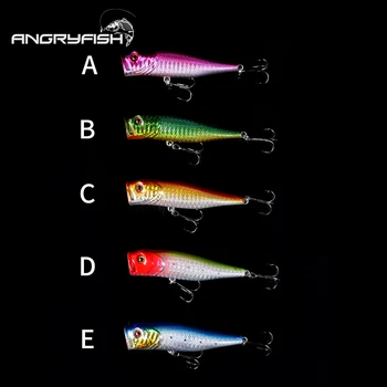Angryfish Hot Müük 1tk 90mm 13.5 g Topwater Popper Sööt 5 Värvi Raske Sööt Kunstlik Wobblers Plastikust kalastustarbed