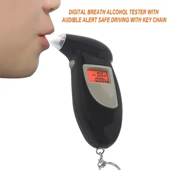 Digitaalne Breath Alkohol Tester Kuuldav Hoiatus Ohutu Sõidu Koos Võtmehoidja Kiire Reageerimine Alkohol Detector