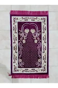 Palve mati Hõbedase Lux Paks Velvet 4 4 Tk Muster Islami Palve Vaip moslemi palves Vaibad JaNamaz Salat Sajadah Palve vaipa eid al adha