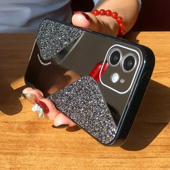 Bling Sära Meik Peegel Telefon Case For iPhone 12 11 Pro MAX Mini X XS XR 8 7 Plus SE 2 2020 Luksus Silikoon-Põrutuskindel Kate