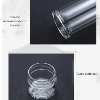 Äsja Läbipaistev Klaas Tee Tassi Kaasaskantav Vesi Tee Pudel Eraldi Cup CLA88