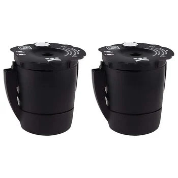 HOT MÜÜK Kasutatava Kohvi Filtri kooskõlas Keurig Minu K-Cup 1.0&2.0 Kõik Keurig Kodu kohvimasinad (Musta värvi, 2tk/Pakk)