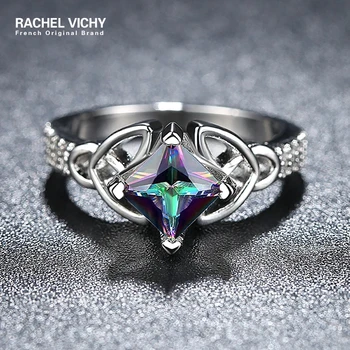 RACHEL VICHY Uus Mood Värviline kristall Ehted Crystal Lmperial Crown Sõrme Sõrmus Naistele Tüdruk Kena Ehted kingitus WL-R456
