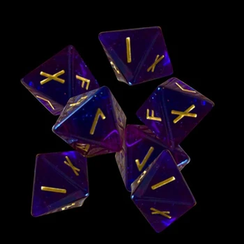 3 Tk 8 Külgedega Rune Täringut Vaik Assortii Polyhedral Dice Komplekt Ennustamine Mängu Mänguasjad A0KA