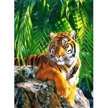 Värvide Numbrid Loomade Tiiger 50x40cm Pilte Õli Maali Numbrid Seatud Kingitus Värvimine Poolt Numbrid Lõuend Seinale Seada